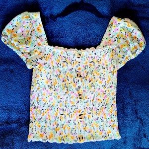 Mudd Juniors Floral Crop Top